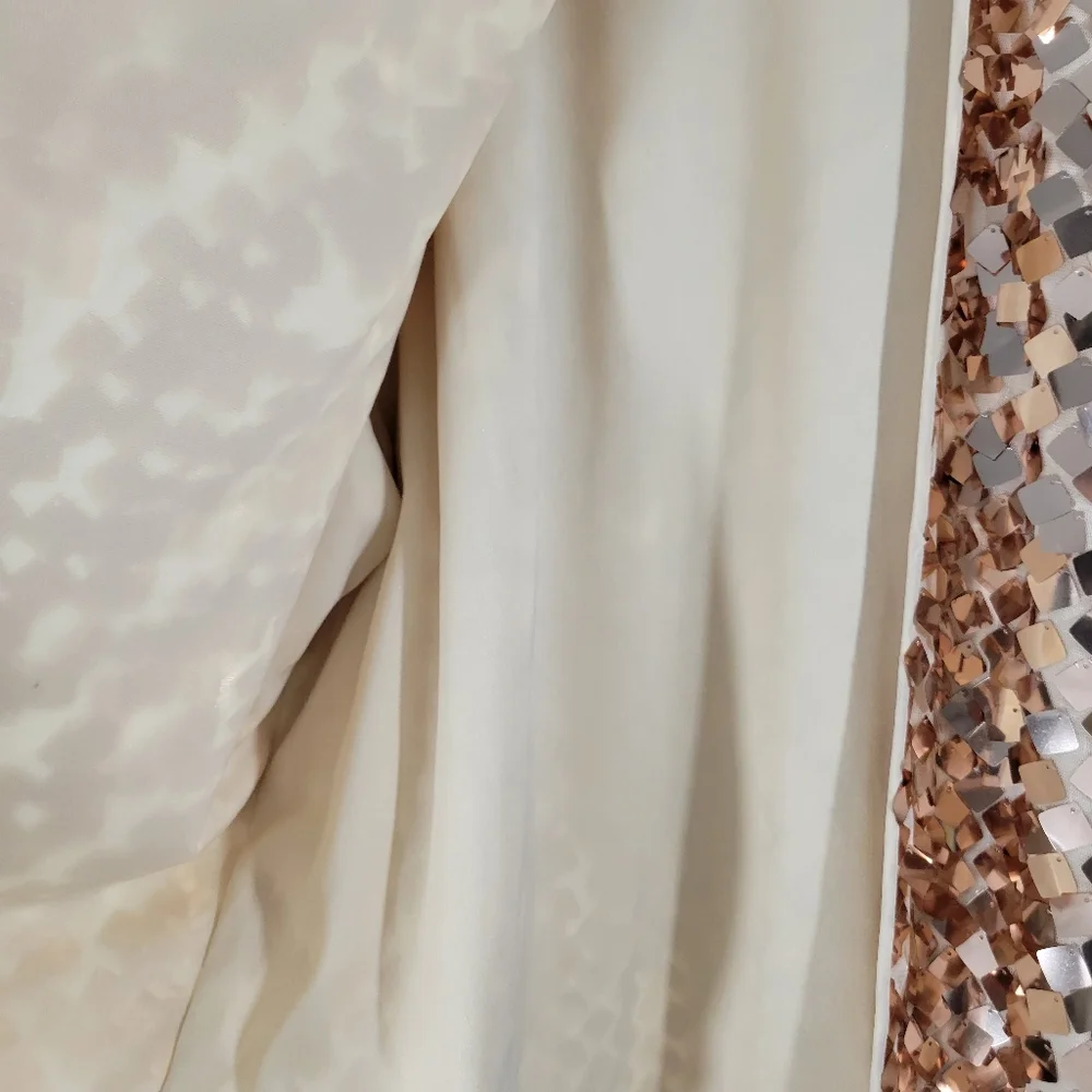 LULAROE Elegant Stella rose gold sequin bling holiday formal bolero layer jacket